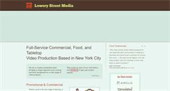 Desktop Screenshot of lowerystreet.com